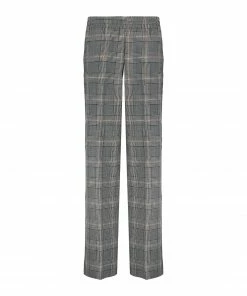 GOLDEN GOOSE Pantalon Golden Laine Carreaux Gris
