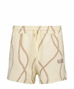 GANNI Short Software Isoli Imprimé Beige