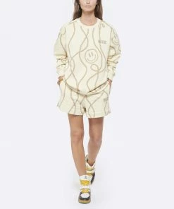 GANNI Short Software Isoli Imprimé Beige -Boutique MAJESTIC FILATURES unnamed file 2902 scaled