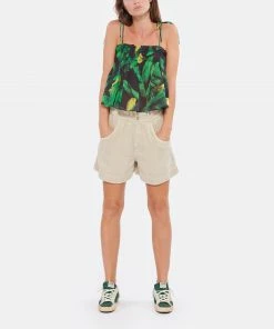 GANNI Top Coton Imprimé Vert 9 GANNI Top Coton Imprimé Vert -Boutique MAJESTIC FILATURES unnamed file 2921