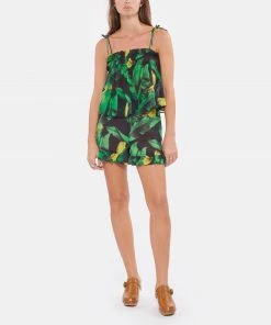 GANNI Top Coton Imprimé Vert 11 GANNI Top Coton Imprimé Vert -Boutique MAJESTIC FILATURES unnamed file 2923