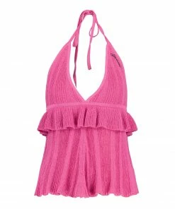 GANNI Top Boucle Rose