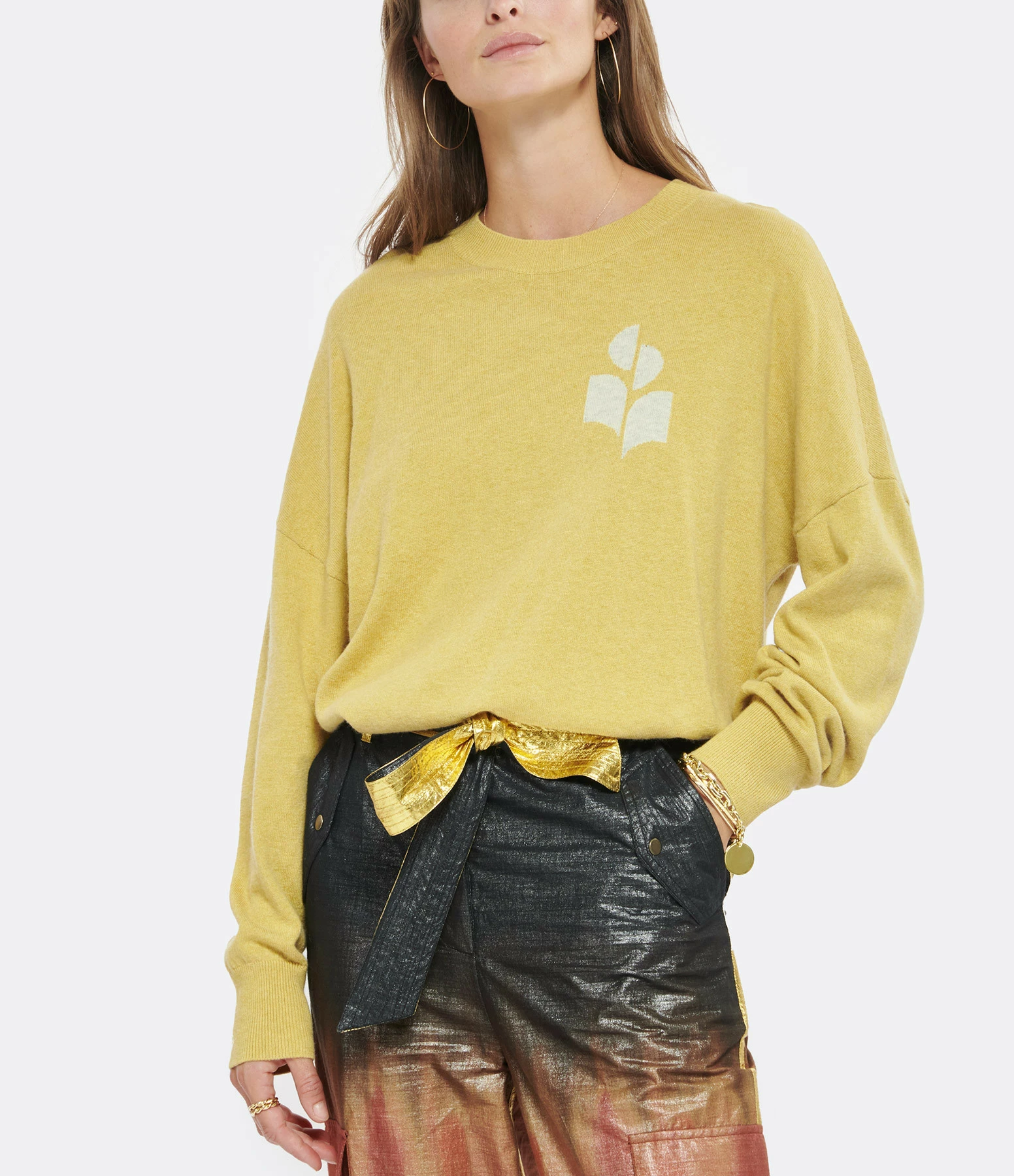 ISABEL MARANT ÉTOILE Pull Marisans Coton Jaune Clair 5 ISABEL MARANT ÉTOILE Pull Marisans Coton Jaune Clair – Image 3