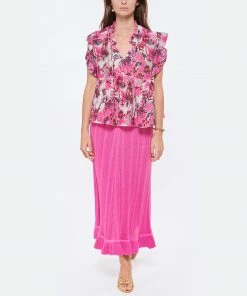 GANNI Jupe Boucle Rose -Boutique MAJESTIC FILATURES unnamed file 2939