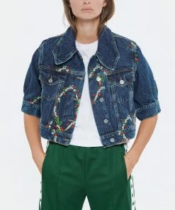 GANNI Veste Denim Imprimé Bleu -Boutique MAJESTIC FILATURES unnamed file 2942