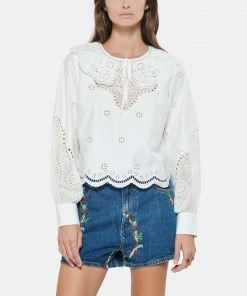 GANNI Short Denim Imprimé Bleu -Boutique MAJESTIC FILATURES unnamed file 2947 scaled