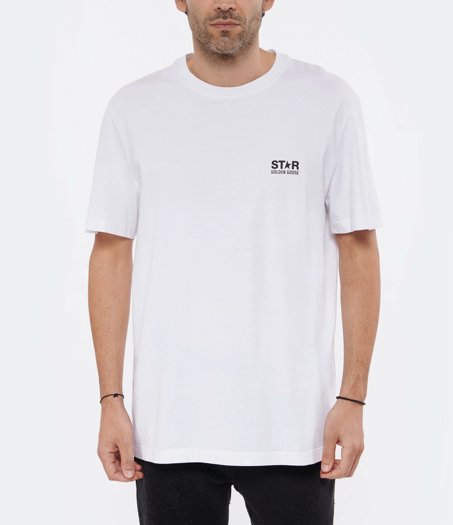 GOLDEN GOOSE Tee-shirt Big Star Homme Coton Blanc 6 GOLDEN GOOSE Tee-shirt Big Star Homme Coton Blanc – Image 4
