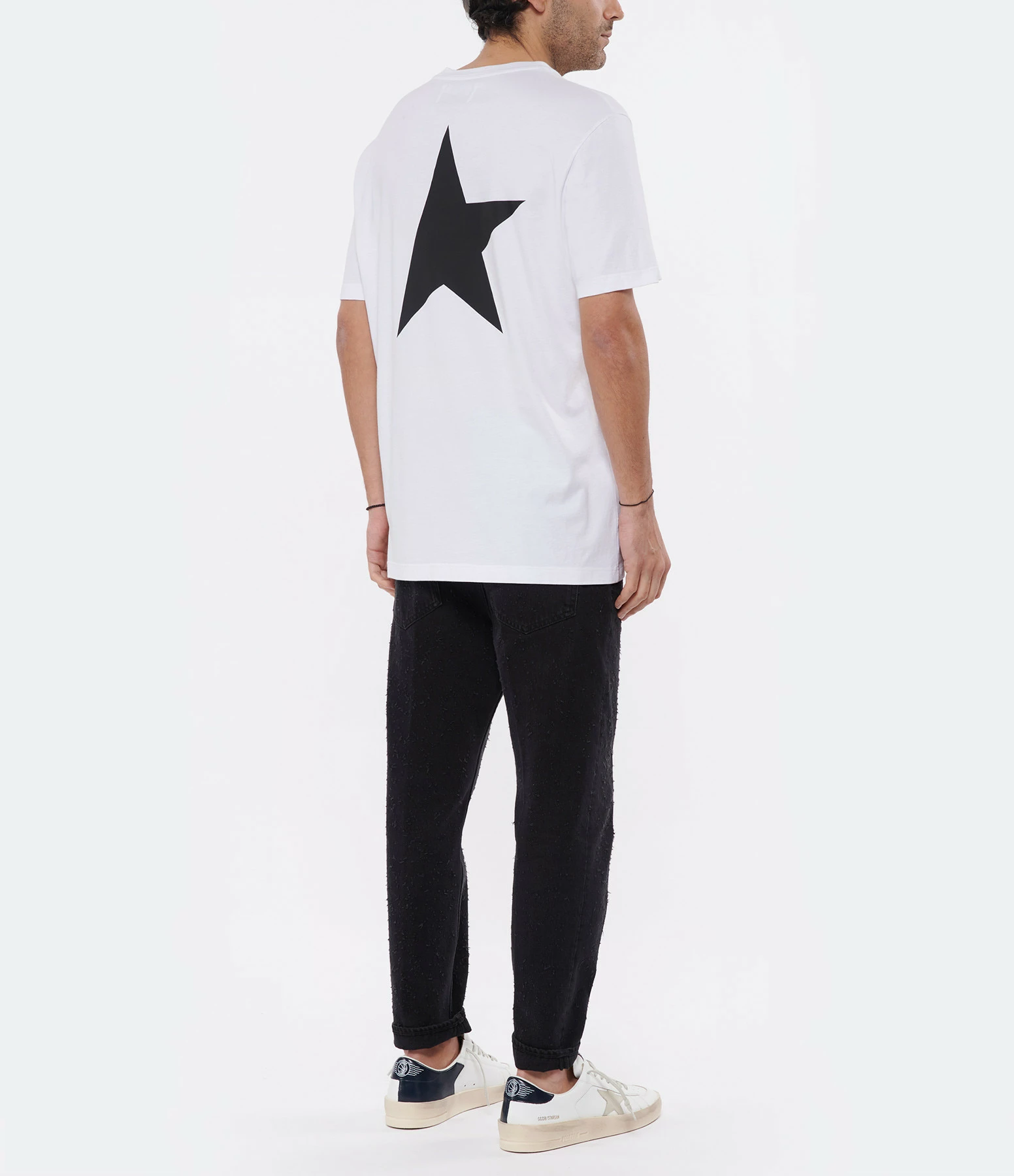 GOLDEN GOOSE Tee-shirt Big Star Homme Coton Blanc 8 GOLDEN GOOSE Tee-shirt Big Star Homme Coton Blanc – Image 6