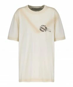 GOLDEN GOOSE Tee-shirt Journey Homme Coton Écru