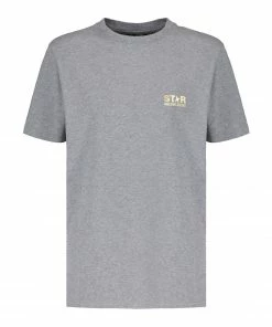 GOLDEN GOOSE Tee-shirt Big Star Coton Gris