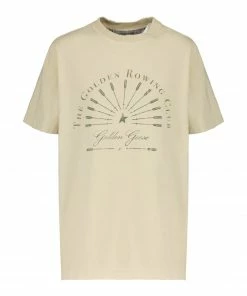 GOLDEN GOOSE Tee-shirt Journey Coton Beige