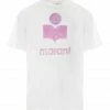 ISABEL MARANT ÉTOILE Tee-shirt Zewel Lin Rose Blanc -Boutique MAJESTIC FILATURES unnamed file 2971