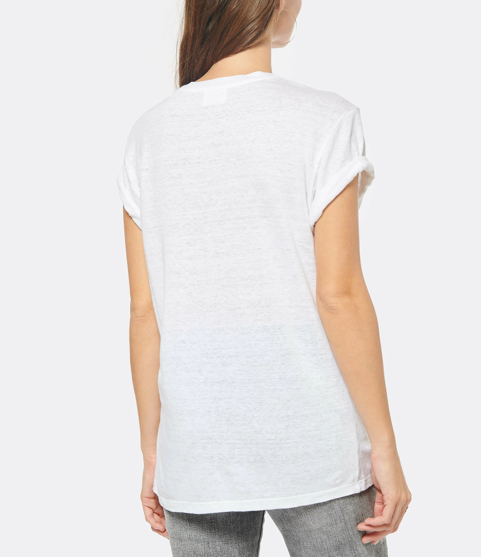 ISABEL MARANT ÉTOILE Tee-shirt Zewel Lin Rose Blanc 6 ISABEL MARANT ÉTOILE Tee-shirt Zewel Lin Rose Blanc – Image 4