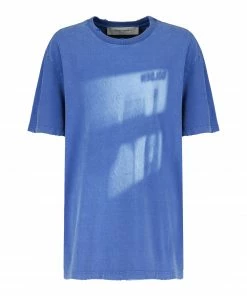 GOLDEN GOOSE Tee-shirt Journey Homme Coton Bleu