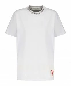 GOLDEN GOOSE Tee-shirt Golden Coton Blanc Vintage