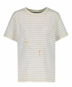 GOLDEN GOOSE Tee-shirt Journey Slim Coton Écru