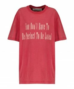 GOLDEN GOOSE Tee-shirt Journey Homme Coton Rouge