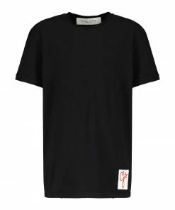 GOLDEN GOOSE Tee-shirt Golden Coton Noir Vintage
