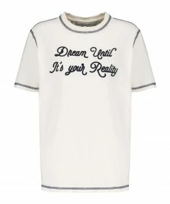 GOLDEN GOOSE Tee-shirt Journey Regular Coton Écru