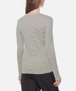 MAISON STANDARDS Tee-shirt Emannuella Rayures Noir Crème -Boutique MAJESTIC FILATURES unnamed file 2997