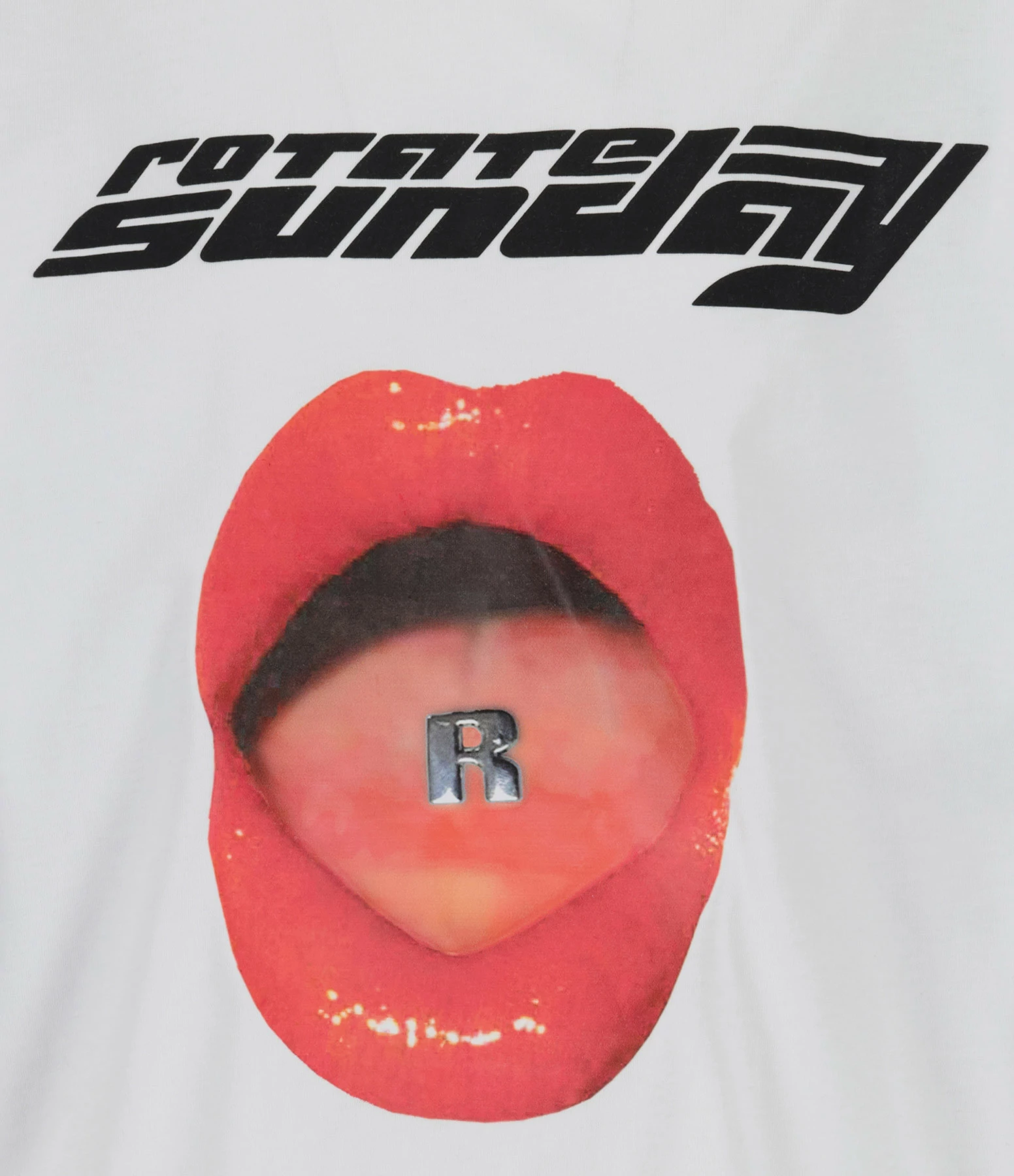 ROTATE Tee-shirt Lips Coton Blanc, Capsule Sunday 4 ROTATE Tee-shirt Lips Coton Blanc, Capsule Sunday – Image 2