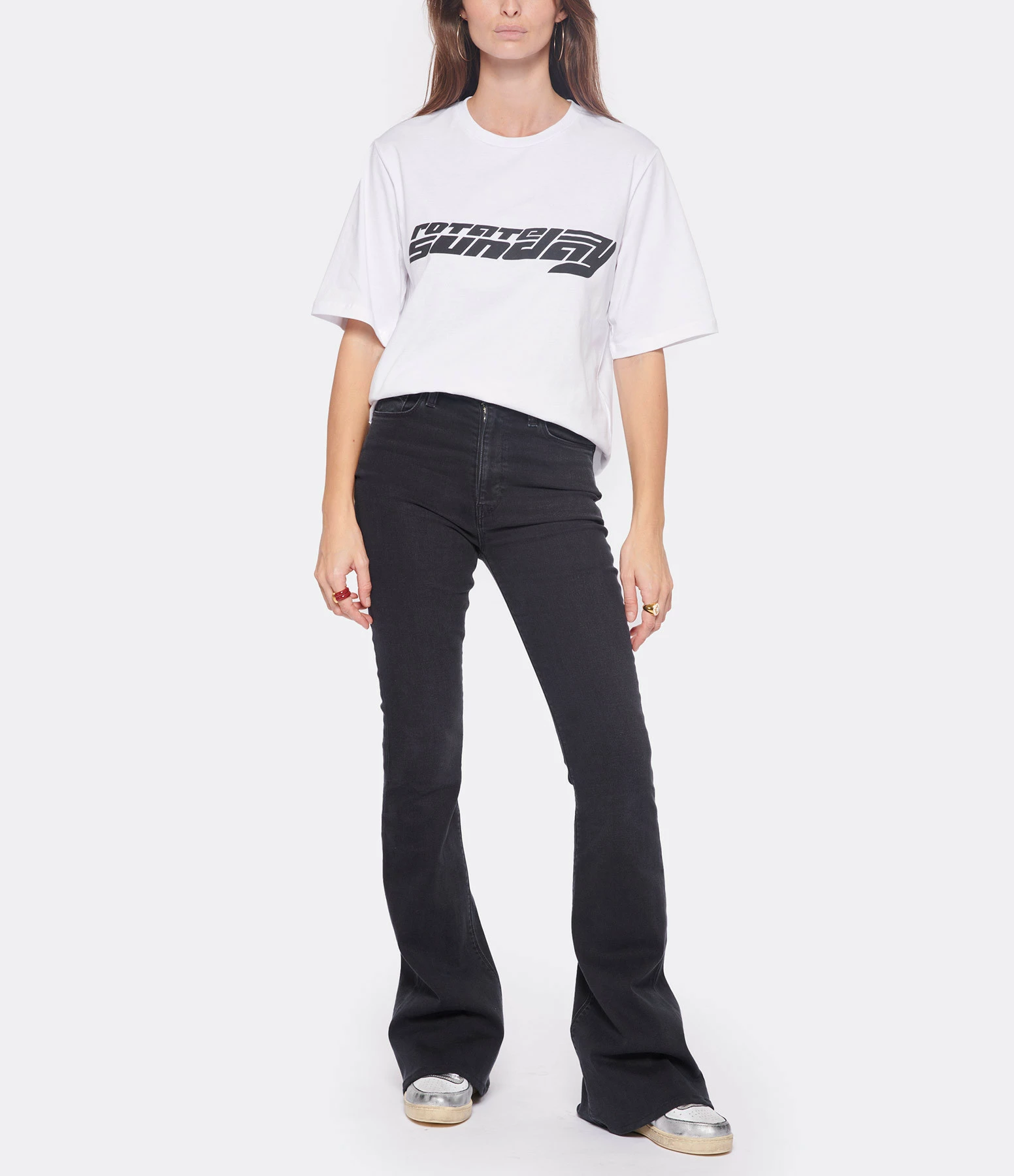 ROTATE Tee-shirt Logo Coton Blanc, Capsule Sunday 7 ROTATE Tee-shirt Logo Coton Blanc, Capsule Sunday – Image 5