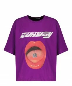 ROTATE Tee-shirt Lips Coton Raisin, Capsule Sunday