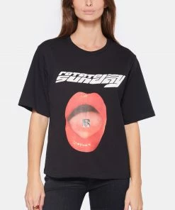 ROTATE Tee-shirt Lips Coton Noir, Capsule Sunday 9 ROTATE Tee-shirt Lips Coton Noir, Capsule Sunday -Boutique MAJESTIC FILATURES unnamed file 3028