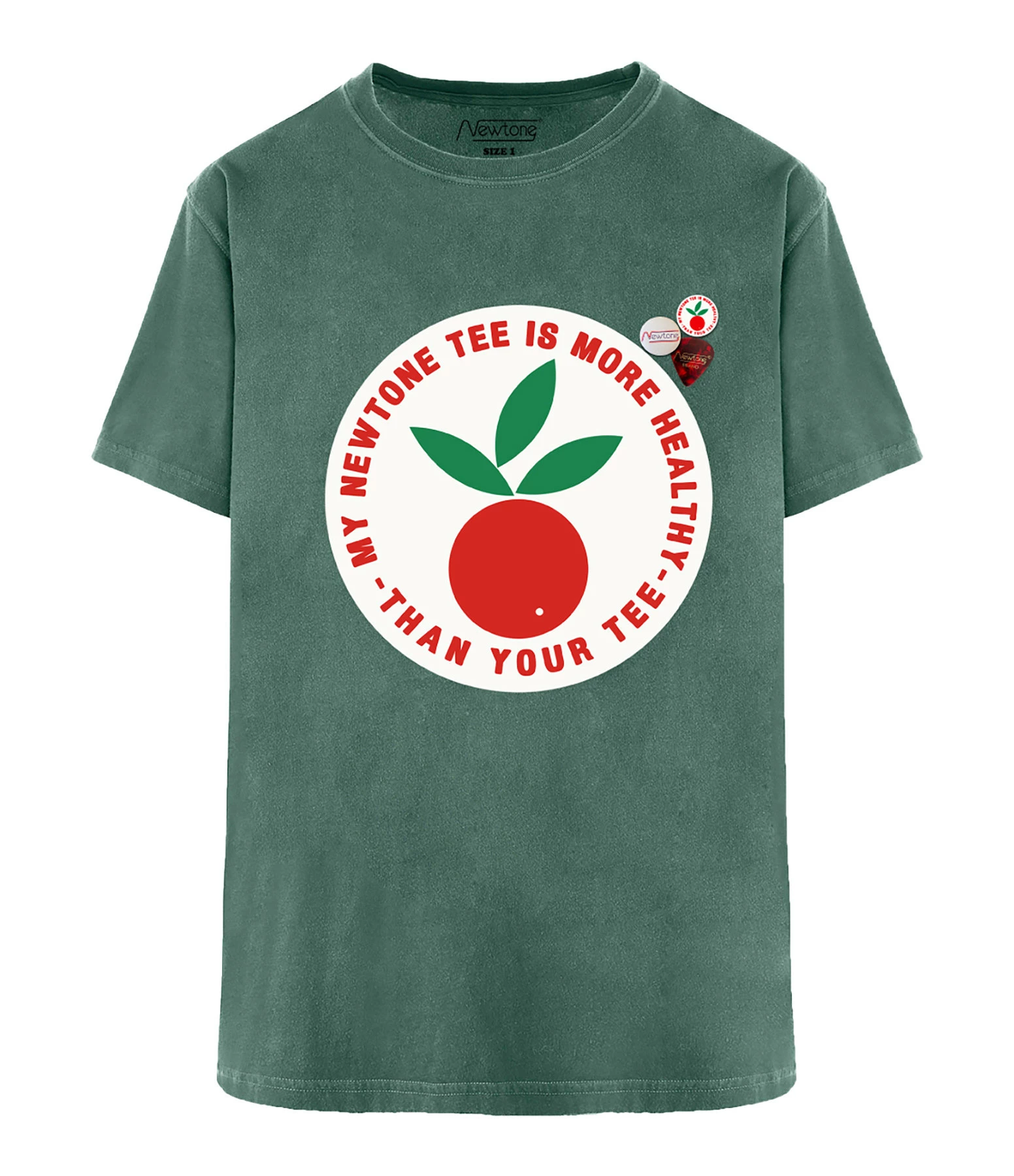 NEWTONE Tee-shirt Trucker Juice Coton Vert Forest 3 NEWTONE Tee-shirt Trucker Juice Coton Vert Forest