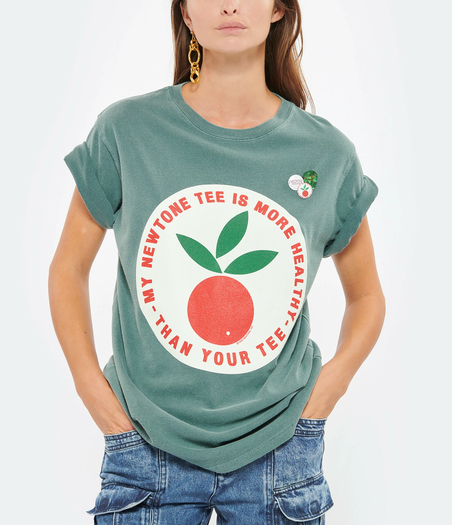 NEWTONE Tee-shirt Trucker Juice Coton Vert Forest 4 NEWTONE Tee-shirt Trucker Juice Coton Vert Forest – Image 2