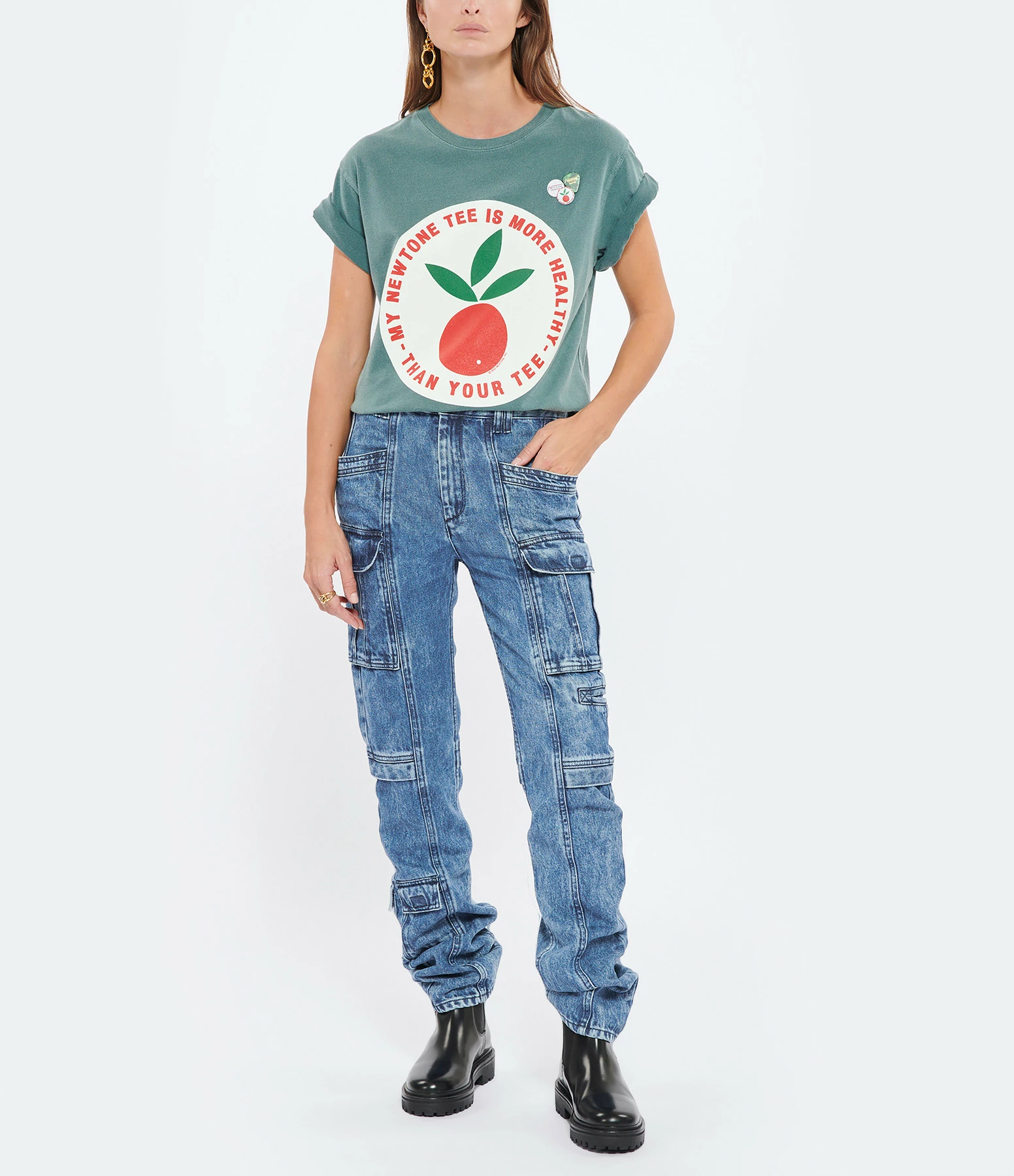 NEWTONE Tee-shirt Trucker Juice Coton Vert Forest 5 NEWTONE Tee-shirt Trucker Juice Coton Vert Forest – Image 3