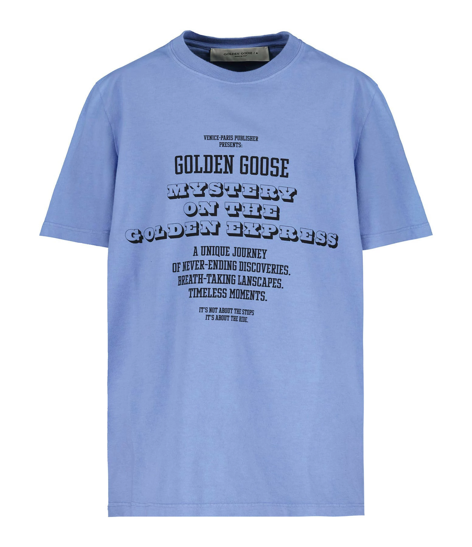 GOLDEN GOOSE Tee-shirt Homme Journey Mistery Coton Bleu 3 GOLDEN GOOSE Tee-shirt Homme Journey Mistery Coton Bleu