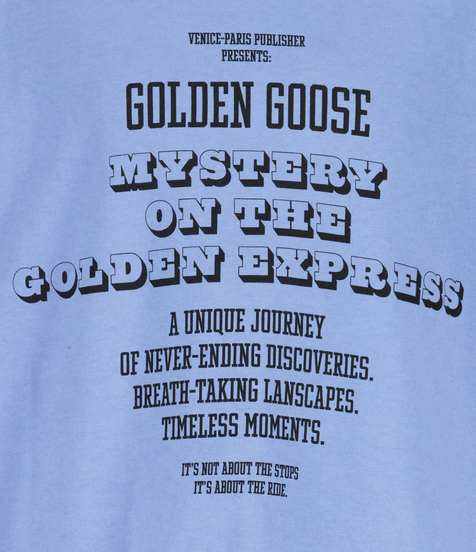 GOLDEN GOOSE Tee-shirt Homme Journey Mistery Coton Bleu 4 GOLDEN GOOSE Tee-shirt Homme Journey Mistery Coton Bleu – Image 2