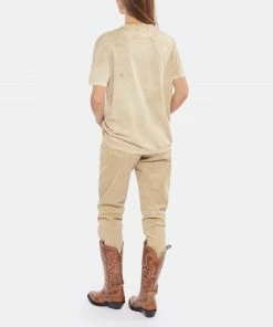 GOLDEN GOOSE Tee-shirt Journey Coton Beige -Boutique MAJESTIC FILATURES unnamed file 3083