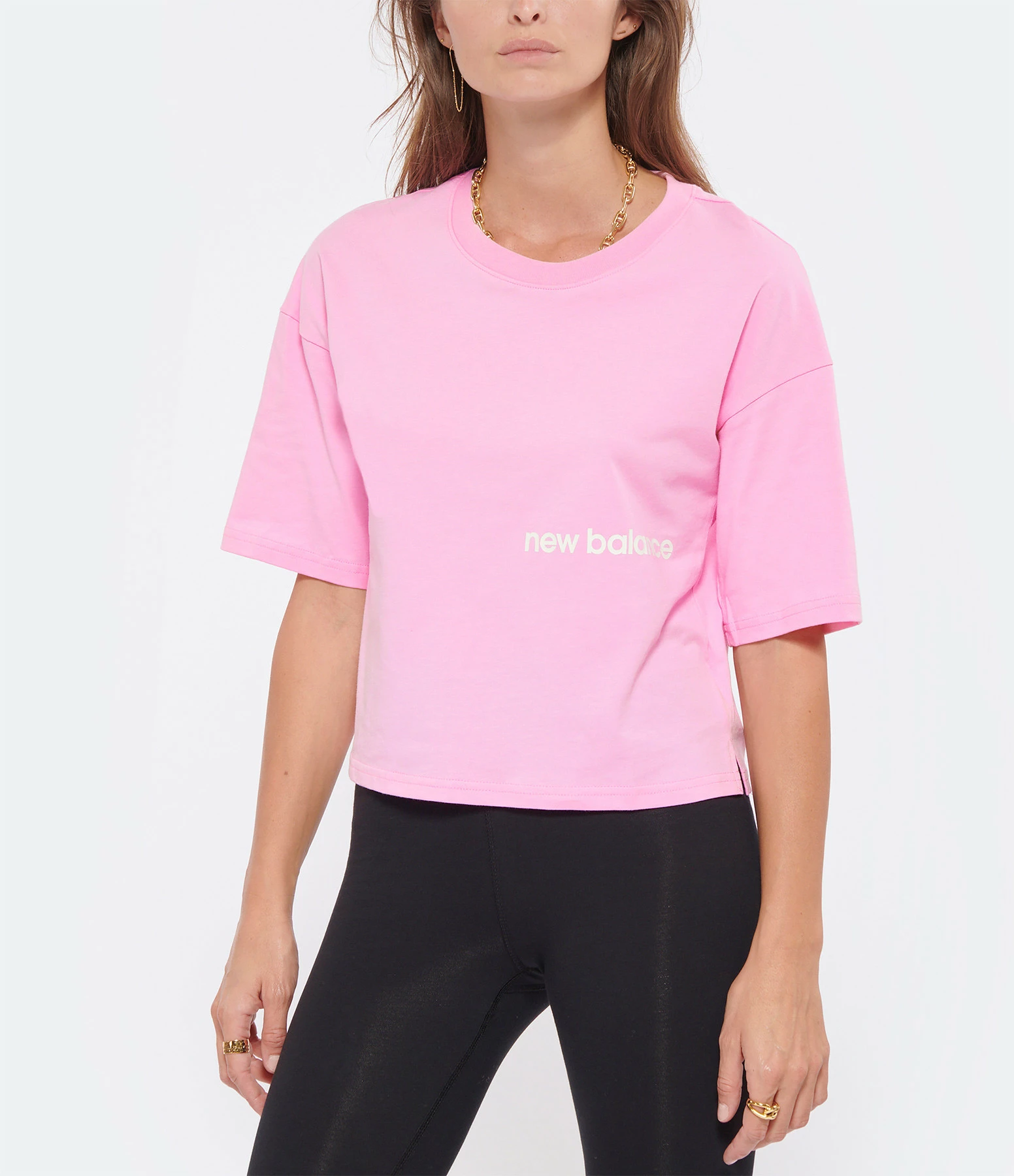 NEW BALANCE Tee-shirt NB Essentials Graphic Coton Orbit Pink 5 NEW BALANCE Tee-shirt NB Essentials Graphic Coton Orbit Pink – Image 3
