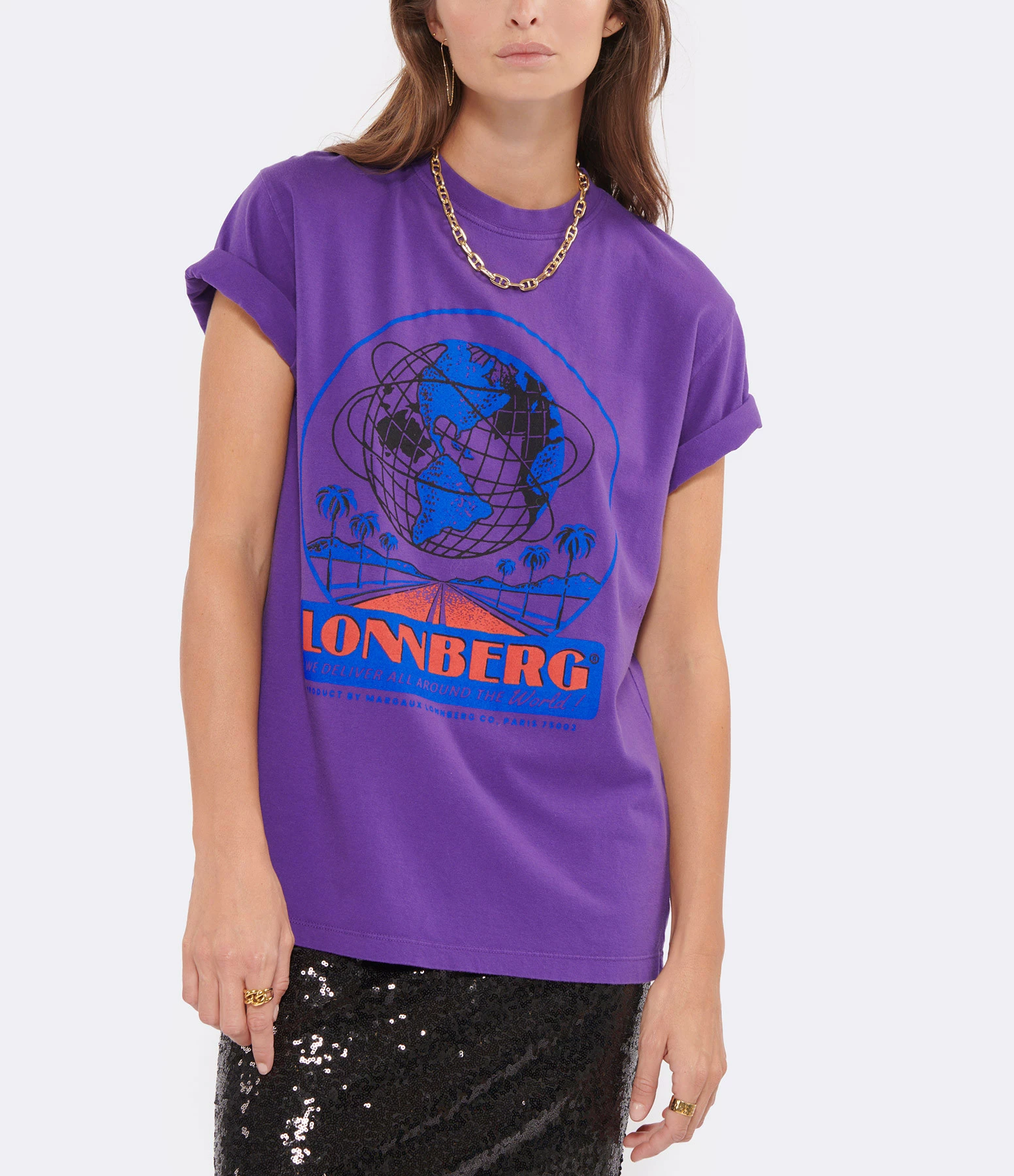 MARGAUX LONNBERG Tee-shirt Willis Coton Violet 5 MARGAUX LONNBERG Tee-shirt Willis Coton Violet – Image 3