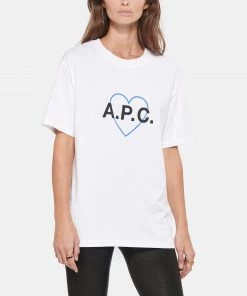 A.P.C. Tee-shirt Amore Coton Blanc 9 A.P.C. Tee-shirt Amore Coton Blanc -Boutique MAJESTIC FILATURES unnamed file 3124