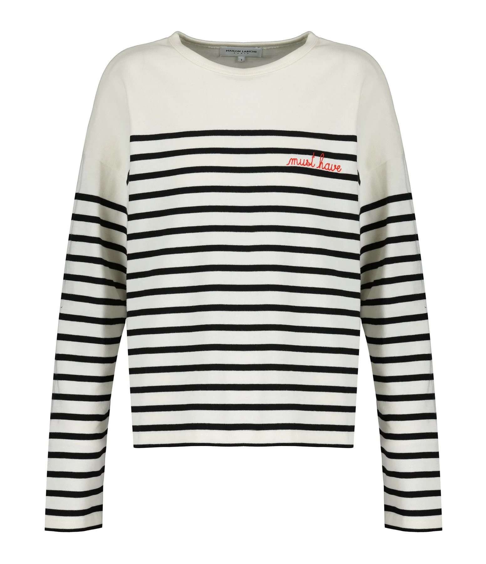 MAISON LABICHE Tee-shirt Montpar Coton Noir Blanc 3 MAISON LABICHE Tee-shirt Montpar Coton Noir Blanc