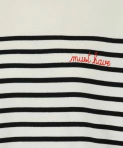 Alternative view of MAISON LABICHE Tee-shirt Montpar Coton Noir Blanc
