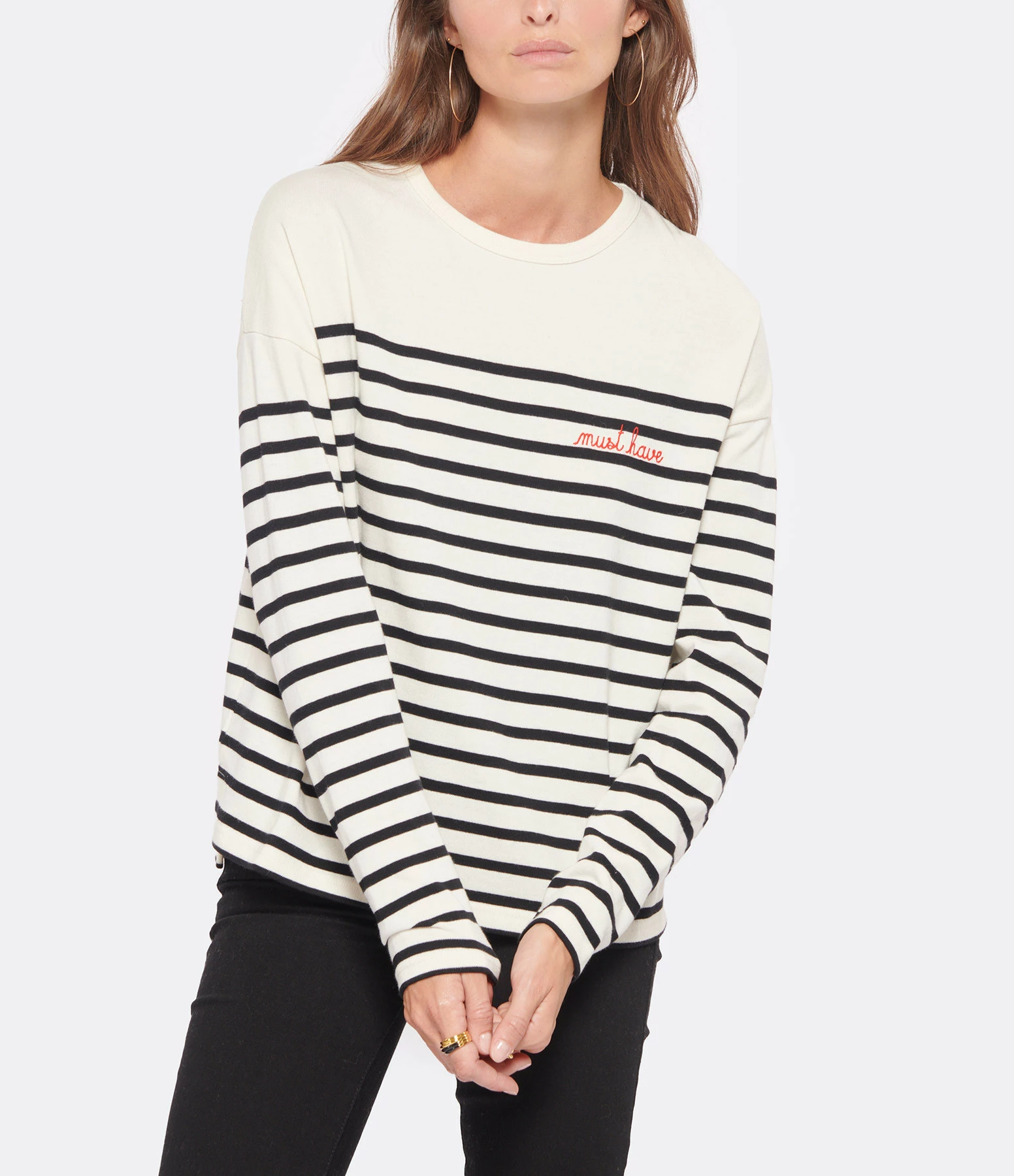 MAISON LABICHE Tee-shirt Montpar Coton Noir Blanc 5 MAISON LABICHE Tee-shirt Montpar Coton Noir Blanc – Image 3