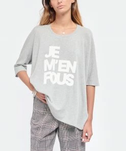 ZADIG & VOLTAIRE Tee-shirt Portland JMF Coton Gris Chiné -Boutique MAJESTIC FILATURES unnamed file 3170