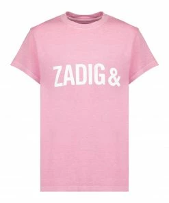ZADIG & VOLTAIRE Tee-shirt Zoe Coton Rose Candy