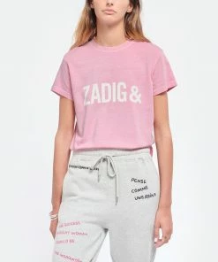 ZADIG & VOLTAIRE Tee-shirt Zoe Coton Rose Candy -Boutique MAJESTIC FILATURES unnamed file 3177