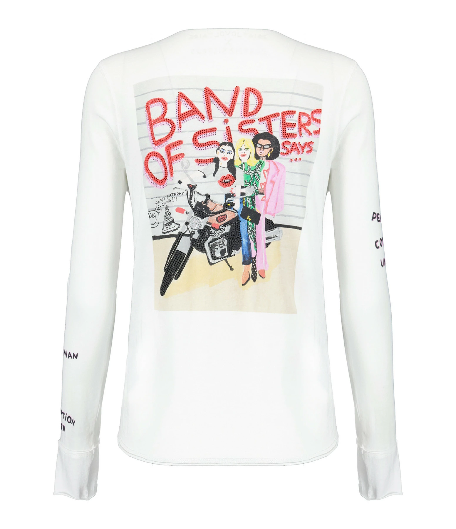 Tee-shirt Tunisien Coton Blanc, Collaboration Zadig & Voltaire X Band Of Sisters 4 Tee-shirt Tunisien Coton Blanc, Collaboration Zadig & Voltaire X Band Of Sisters – Image 2