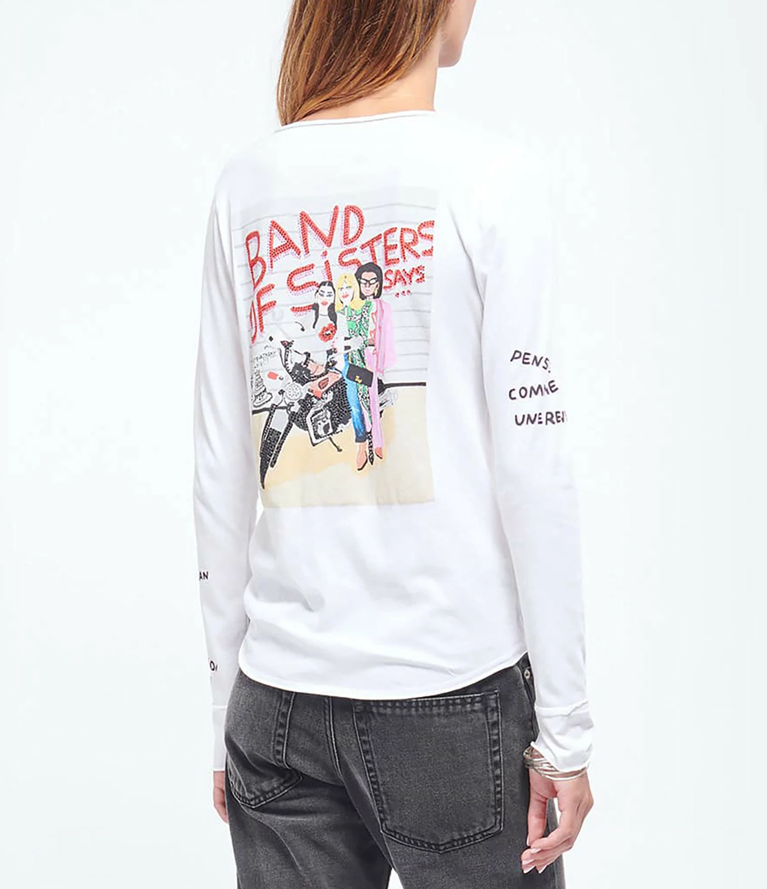 Tee-shirt Tunisien Coton Blanc, Collaboration Zadig & Voltaire X Band Of Sisters 7 Tee-shirt Tunisien Coton Blanc, Collaboration Zadig & Voltaire X Band Of Sisters – Image 5