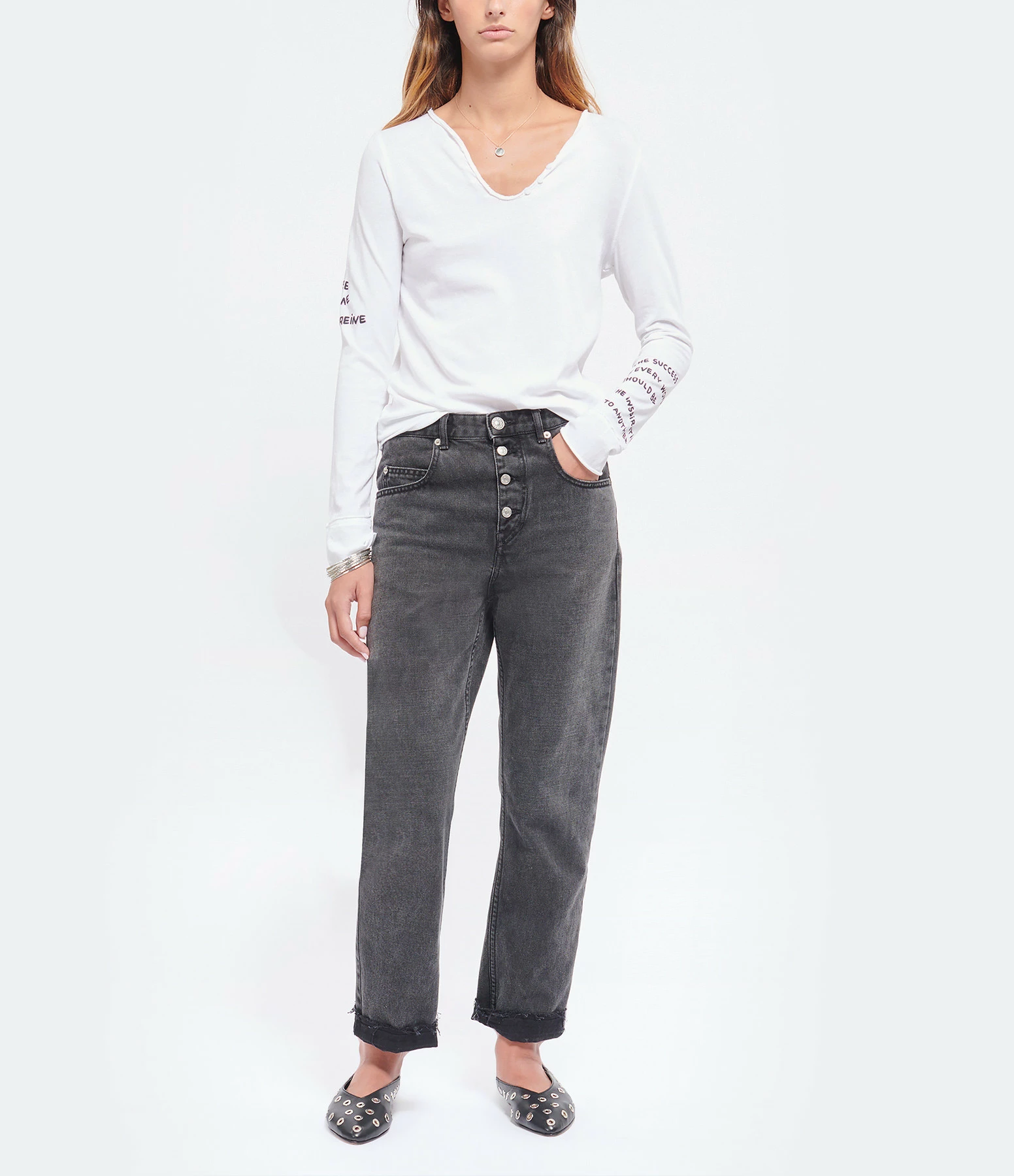 Tee-shirt Tunisien Coton Blanc, Collaboration Zadig & Voltaire X Band Of Sisters 8 Tee-shirt Tunisien Coton Blanc, Collaboration Zadig & Voltaire X Band Of Sisters – Image 6