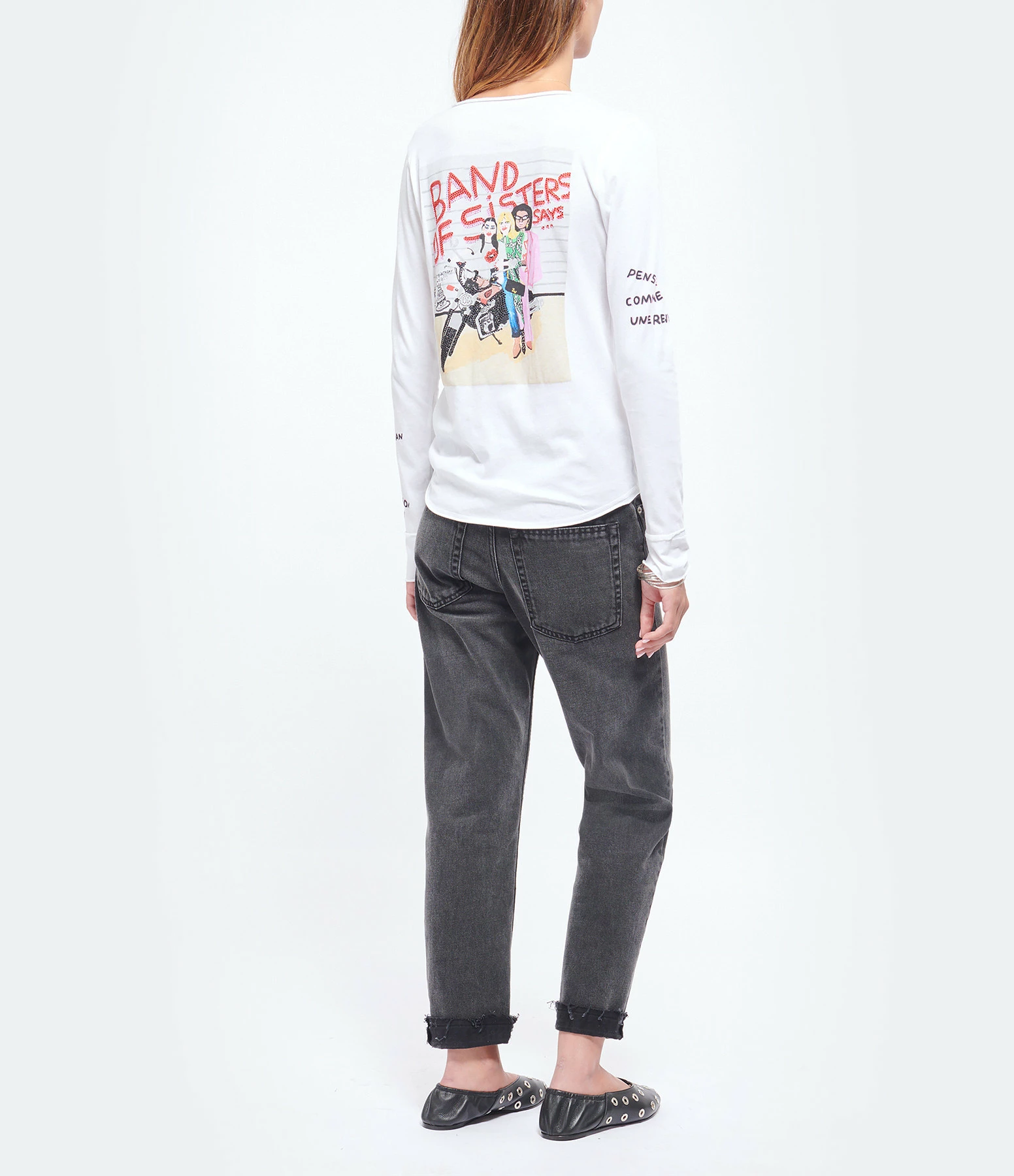 Tee-shirt Tunisien Coton Blanc, Collaboration Zadig & Voltaire X Band Of Sisters 9 Tee-shirt Tunisien Coton Blanc, Collaboration Zadig & Voltaire X Band Of Sisters – Image 7