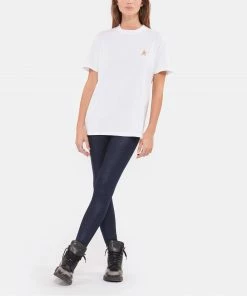 GOLDEN GOOSE Tee-shirt Étoile Coton Blanc Doré -Boutique MAJESTIC FILATURES unnamed file 3217