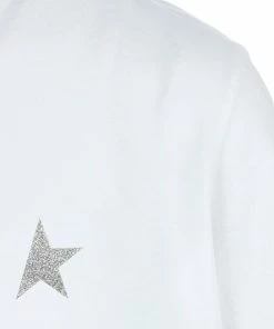 Alternative view of GOLDEN GOOSE Tee-shirt Étoile Coton Blanc Argenté