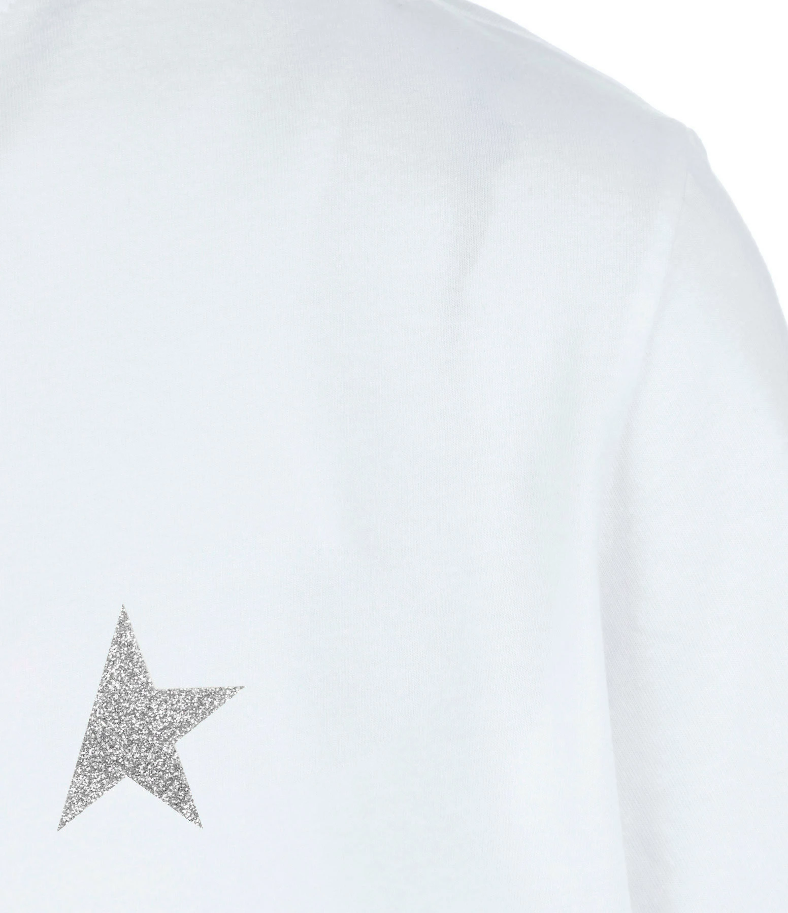 GOLDEN GOOSE Tee-shirt Étoile Coton Blanc Argenté 4 GOLDEN GOOSE Tee-shirt Étoile Coton Blanc Argenté – Image 2